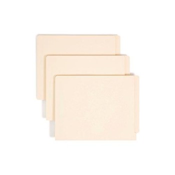 Smead 34125 End Tab 11-pt Manila 2-Fastener Folders with Reinforced Straight Tabs - Letter Size/Manila Exterior (250/Box)