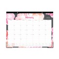 Bulletin Boards | Blue Sky 102714 22 in. x 17 in. 12-Month (Jan-Dec 2026) Joselyn Desk Pad - White/Pink/Peach Sheets/Black Binding/Clear Corners image number 2