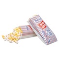 Just Launched | Bagcraft 300471 Pinch-Bottom Paper Popcorn Bag - Blue/Red/White (1000/Carton) image number 2