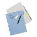 Back to School Sale | Avery 16170 Write and Erase Big Tab 11 in. x 8.5 in. 5-Tab 3-Hole Punched Durable Plastic Dividers - Assorted (1-Set) image number 4