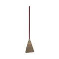 Brooms | Boardwalk BWK951TCT Corn Fiber Lobby/Toy Broom with 39 in. Wood Handle - Red/Yellow (12/Carton) image number 1