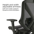 Office Chairs | Alera ALETN41BME18 17.44 in. to 20.98 in. Seat Height Taunton Ergonomic Mesh Swivel Task Chair Supports Up to 275 lbs. - Black Seat/Back, Black Base image number 7