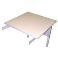 Office Desks & Workstations | Mayline TB30PG 30 in. x 30 in. x 29 in. - 36 in. Mailflow-To-Go Square Mailroom System Table - Pebble Gray image number 1
