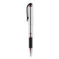 Back to School Sale | uni-ball 65802 1 mm Bold Stick Red Ink 207 Impact Gel Pen - Silver/Black/Red Barrel (1-Dozen) image number 2