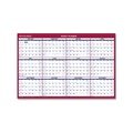 Bulletin Boards | AT-A-GLANCE PM26-28 12-Month (Jan to Dec): 2026 24 in. x 36 in. Erasable Vertical/Horizontal Wall Planner - White/Blue/Red Sheets image number 2