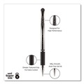 Pens | uni-ball 65450 Signo GRIP 0.7 mm Stick Gel Pen - Black Ink/Clear/Black/Silver Barrel/Medium (1-Dozen) image number 2