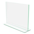 Office Presentation Supplies | Deflecto 5991890 Superior Image 11 in. x 8.5 in. Insert Premium Green Edge Sign Holders - Clear/Green image number 0