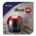 Pencil Sharpeners | Westcott 15570 3 in. x 3.25 in. iPoint Ball Battery-Powered Sharpener - Red/Black image number 2