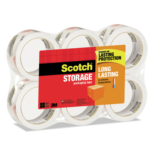 Labels | Scotch 3650-6 1.88 in. x 54.6 yards 3 in. Core Storage Tape - Clear (6/Pack) image number 0