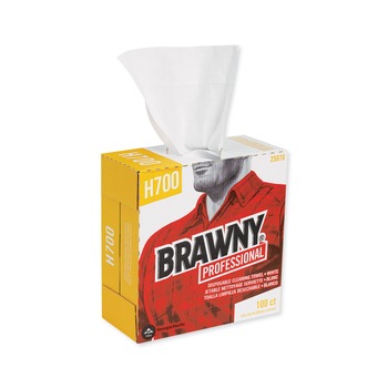 Georgia-Pacific 25070 9.1 in. x 16.5 in. Medium Weight HEF Shop Towels (100/Box)