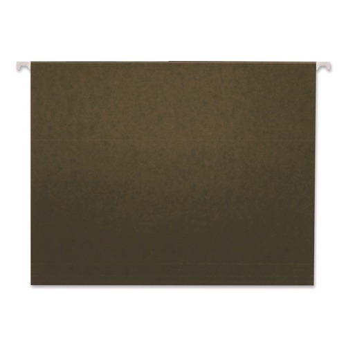 Just Launched | Universal UNV14113EE 1/3 Tab 11 Point Stock Hanging File Folders - Letter, Standard Green (25/Box) image number 0