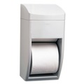 Paper Towels and Napkins | Bobrick B-5288 Matrix Series 6.25 in. x 6.88 in. x 13.5 in. Two-Roll Tissue Dispenser - Gray image number 0