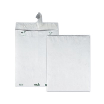  | Survivor QUAR1520 Tyvek 9.5 x 12.5 14 lb. Lightweight Square Flap Catalog Mailers - White (100/Box)