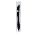 Cutlery | Boardwalk BWKKNIFEBLPPIW Mediumweight Wrapped Polypropylene Plastic Knife Cutlery - Black (1000/Carton) image number 1
