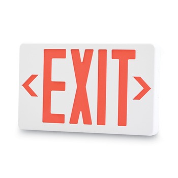 Tatco 07230 12.25 in. x 2.5 in. x 8.75 in. Polycarbonate LED Exit Sign - White
