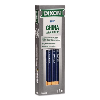 PRODUCTS | Dixon 000800002 China Marker, Blue, 12/Pack
