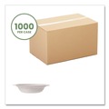 Bowls and Plates | Vegware WHBRG-12B 12 oz. Molded Fiber Compostable Sugarcane Tableware Bowl - White (1000/Carton) image number 1