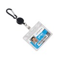 Label & Badge Holders | Advantus 76349 24 in. Extension Metal Badge Reel/Carabiner Set - Black (5/Pack) image number 1