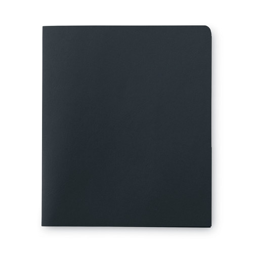File Folders | Smead 87853 11 in. x 8.5 in. 100-Sheet Capacity 2-Pocket Textured Paper Folder - Black (25/Box) image number 0