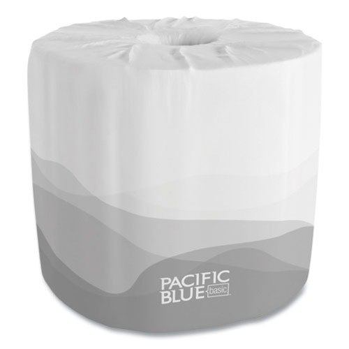 Just Launched | Georgia Pacific Professional 14580/01 1-Ply Pacific Blue Basic Bathroom Tissue - White (80/Carton) image number 0