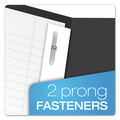 File Folders | Oxford 57706 11 in. x 8.5 in. 0.5 in. Capacity Twin-Pocket Folders with 3 Fasteners - Black (25/Box) image number 4