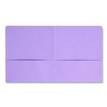 File Folders | Smead 87865 11 in. x 8.5 in. 100-Sheet Capacity 2-Pocket Textured Paper Folder - Lavender (25/Box) image number 1