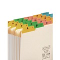 File Folders | Smead 50180 1/5-Cut Tab A to Z 8.5 in. x 11 in. Alphabetic Top Tab Indexed File Guide Set - Manila (25/Set) image number 1