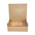 Retail Store Supplies | CONTROLTEK 500134 14.38 in. x 11 in. x 4.13 in. 1-Compartment Jumbo Locking Cash Box - Sand image number 2