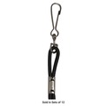 Label & Badge Holders | Champion Sports 126BLK 20 in. Long Metal J-Hook Fastener Lanyard - Black (12/Pack) image number 1