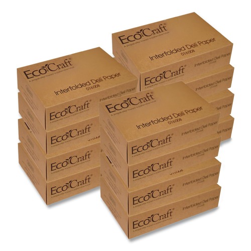 Food Wraps | Bagcraft BGC 016008 EcoCraft 8 x 10.75 Interfolded Soy Wax Deli Sheets (12/Carton) image number 0