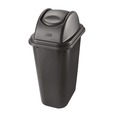 Trash & Waste Bins | Rubbermaid Commercial FG306700BLA Rectangular Free-Swinging Plastic Lids - Black image number 3