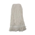  | Boardwalk BWK424REA 24 oz. Pro Loop Web/Tailband Rayon Wet Mop Head - White image number 0
