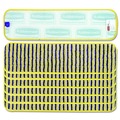 Mops | Rubbermaid Commercial FGQ81000YL00 18 in. Vertical Polyprolene Stripes Microfiber Scrubber Pad - Yellow (6/Carton) image number 2