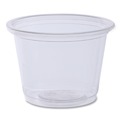 Food Trays, Containers, and Lids | Boardwalk BWKPRTN1TS 1 oz Plastic Souffle/Portion Cups - Clear (2500/Carton) image number 0