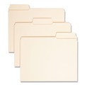 File Folders | Smead 10395 0.75 in. Expansion 1/3-Cut SuperTab Reinforced Guide Height Top Tab Folders - Letter Size/Manila (100/Box) image number 0
