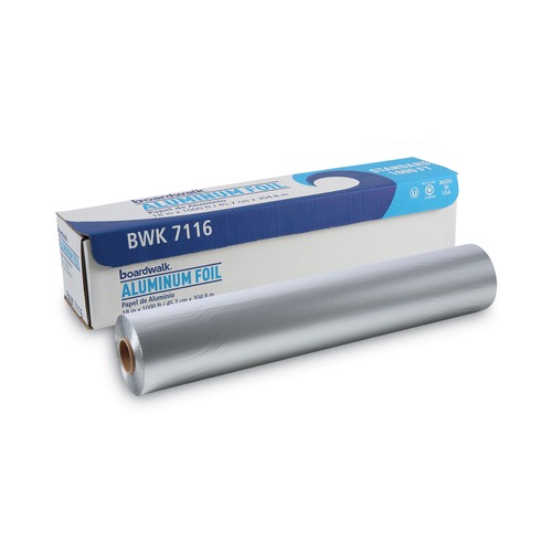  | Boardwalk BWK7116 18 in. x 1000 ft. 63 Gauge Standard Aluminum Foil Roll image number 0
