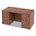 Office Desks & Workstations | Alera ALEVA216030WA Valencia Series 59.13 in. x 29.5 in. x 29.63 in. Straight Front Desk Shell - Modern Walnut image number 5