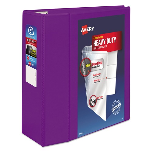 Binders | Avery 79816 3 Locking One Touch EZD Rings 5 in. Capacity 11 in. x 8.5 in. Heavy-Duty View Binder with DuraHinge - Purple image number 0