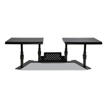  | Allsop 31883 25.6 in. to 33.1 in. x 12.6 in. x 6.2 in. to 8.6 in. Supports 20 lbs. Shelf Metal Art Ergotwin Dual Monitor Stand - Black