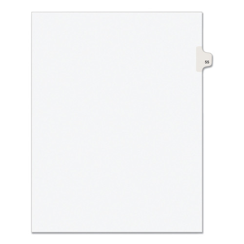 Back to School Sale | Avery 01055 11 x 8.5 Avery Style Preprinted Legal Exhibit Side 10-Tab Index Dividers - White (25/Pack) image number 0