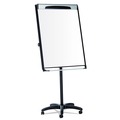 Easels | MasterVision EA48066720 29 in. x 41 in. Platinum Mobile Easel - White Surface/Black Plastic Frame image number 1
