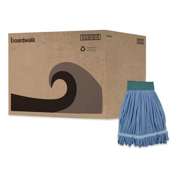 Boardwalk BWKMWTMBCT Microfiber Looped-End Wet Mop Head - Medium, Blue (12/Carton)