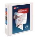 Binders | Avery 05604 3 Slant Rings 3 in. Capacity 11 in. x 8.5 in. Heavy-Duty Non Stick View Binder with DuraHinge - White image number 0