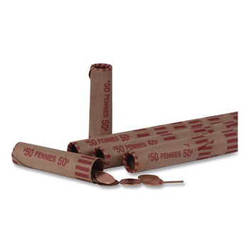 Pap-R Products 20001 0.50 Dollar Pennies Preformed Tubular Coin Wrappers (1000/Box)