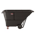 Trash & Waste Bins | Suncast Commercial RMTTSD150 1.5 cu. Yd. 1,300 lbs. Capacity Forkliftable Frame Standard Duty Tilt Truck - Black/Red image number 0