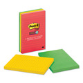 Notebooks & Pads | Post-it Notes Super Sticky 660-3SSAN 4 in. x 6 in. Note Ruled Pads - Playful Primary Collection Colors (3/Pack) image number 1