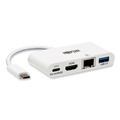Electronic Adapters & Chargers | Tripp Lite U444-06N-H4GU-C USB-C 4K HDMI USB-A PD Charging 4K Dock with Charging and Ethernet - White image number 0