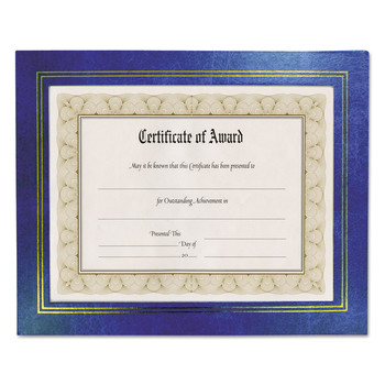 NuDell 21201 8.5 in. x 11 in. Leatherette Document Frame - Blue (2/Pack)