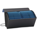 File Folders | Smead 70506 Check Size 1/2-Cut Tabs 21 Sections Elastic Cord Closure Handy File with Pockets - Black/Blue image number 0