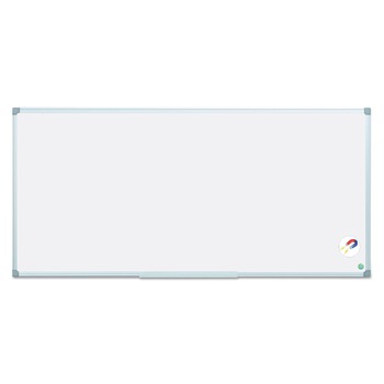 MasterVision MA2107790 Gold Ultra 96 in. x 48 in. Aluminum Frame Magnetic Earth Dry Erase Board - White/Silver